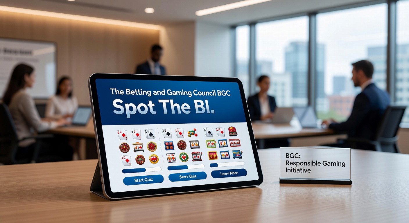 Mock gambling website screenshot from BGC quiz demonstrating missing UK Gambling Commission licence