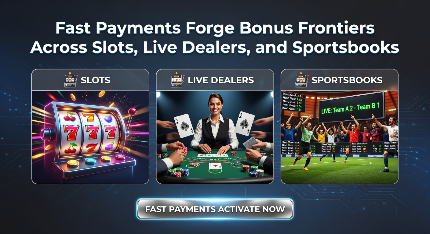 Digital payment gateway illustrating instant transactions fueling casino bonuses across slots, tables, and sports betting interfaces