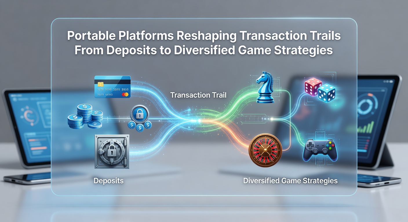 Diverse gaming options displayed on a portable platform with transaction history overlay